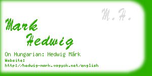 mark hedwig business card